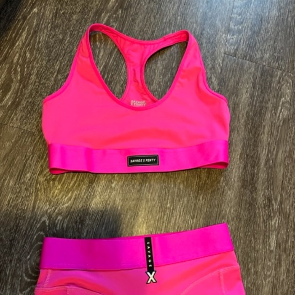 Pink Savage X Fenty Workout Set